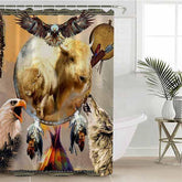 American Eagle Shower Curtain | Wolf-Horde-W90xH180cm-